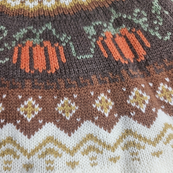 Kiel James Patrick X Cozy Cabin Sweaters Cozy Pumpkin Sweater Size Large - Picture 6 of 9